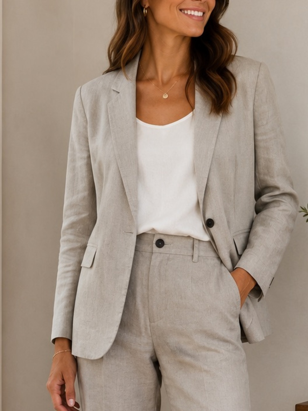 Joseph Laurent Linen Blend Blazer Women's Sz. 36 (US 4)